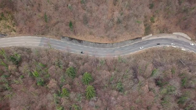 Stationary drone video of the Laffrey radient Grenoble France