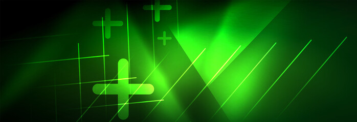 Abstract neon glowing light background. Dark background with lights. Abstract background with neon lights, night view.