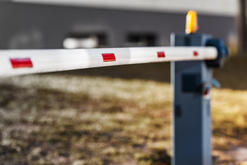 Automatic barrier white and red