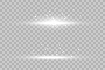 Glow light effect. Star burst with sparkles. Vector illustration 