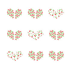 Pattern with cherries. - Illustration.