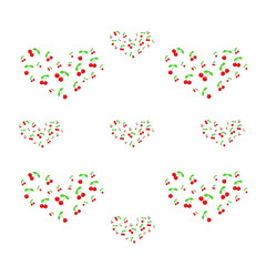 Pattern with cherries. - Illustration.