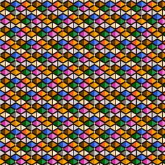 Background consisting of colored quadrangles. Pattern. African motifs.