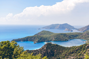 Fototapeta premium Oludeniz lagoon view from mountains, Turkey