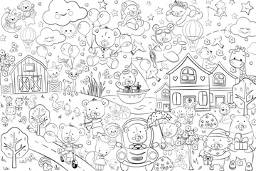 Obraz premium cartoon coloring