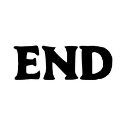 End stamp on white