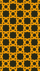 Ornate geometric pattern and two-tone abstract background