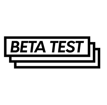 Beta test stamp on white