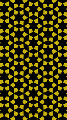 Ornate geometric pattern and two-tone abstract background