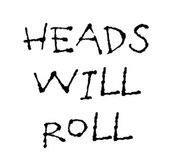 heads will roll stamp on white