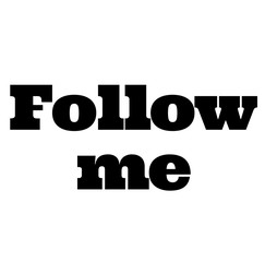 Follow me stamp on white