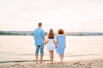 happy family on the beach