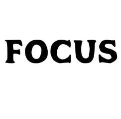 Focus stamp on white