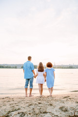 happy family on the beach