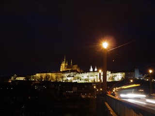 Naklejka na ściany i meble Prague at night