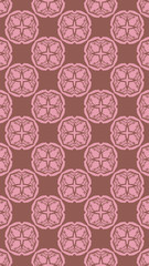 Ornate geometric pattern and two-tone abstract background