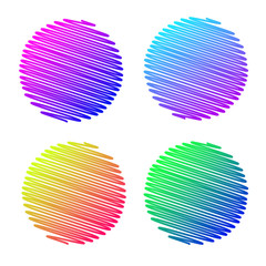 Set of colored spots. Circular colored banners. Vector illustration.