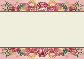 母の日　カーネーション　花のフレーム