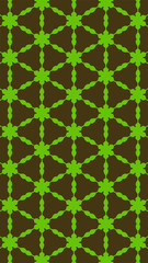 Ornate geometric pattern and two-tone abstract background