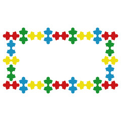 Autism Puzzle Pieces Frame