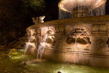 Wittelbacher fountain on Lenbachplatz in Munich