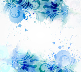 Abstract background with floral swirls