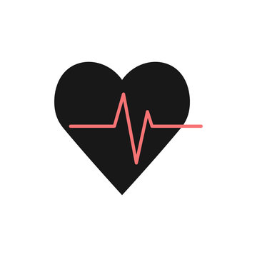 Heart beat vector icon - vector illustration