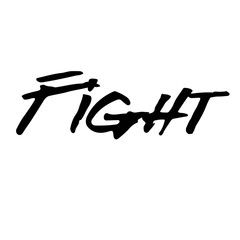 fight stamp on white
