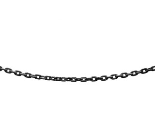 old chain on white background