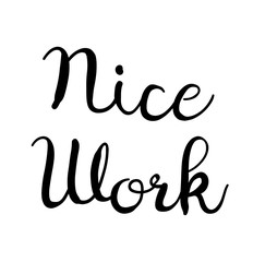 Fototapeta premium nice work stamp on white