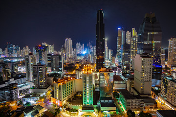 Panama City bei Nacht Skyline