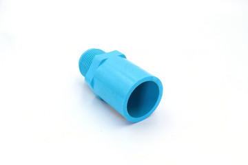 PVC Pipe connections, PVC Pipe fitting, PVC Coupling isolated on white background.