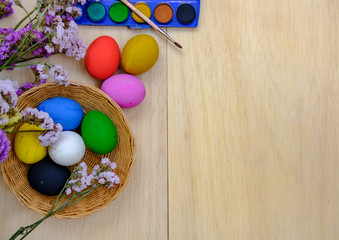 Painting easter eggs