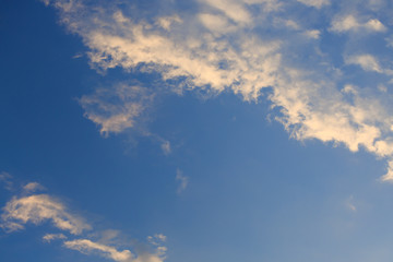 Fototapeta na wymiar white clouds on clear blue sky