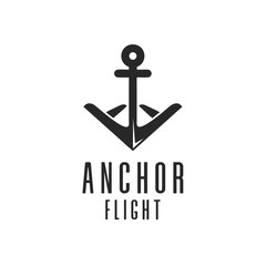 anchor flight logo design