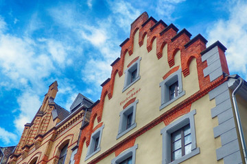 Alte Giebel und Fassaden in der Altstadt von Düsseldorf