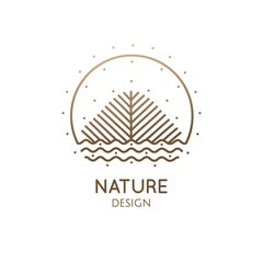 Nature linear logo landscape