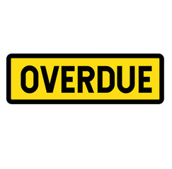 Overdue sign illustration