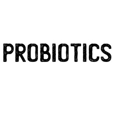 Probiotics stamp illustration
