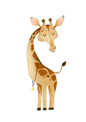 cute giraffe drawing for children's books