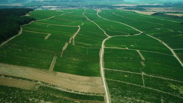 Chablis vue du ciel