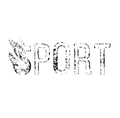 Sport stamp illustration