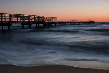 Fototapeta premium pier at sunset