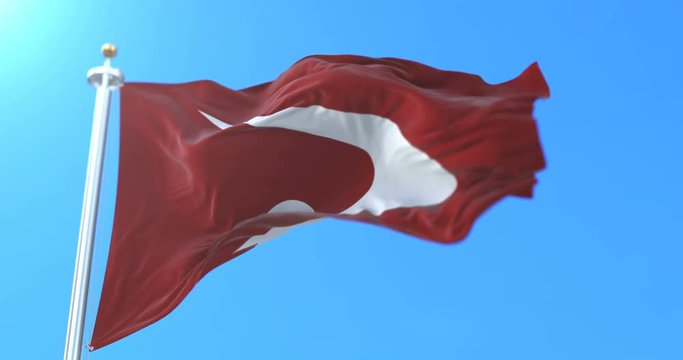 Flag of Akita Prefecture, Japan. Loop