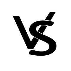 Versus logo isolated on white background. VS concept. Vector illustration