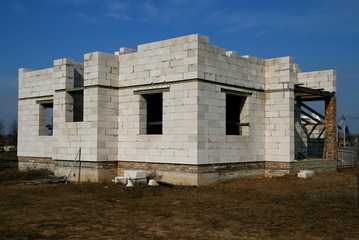 Building a house of gas silicate blocks