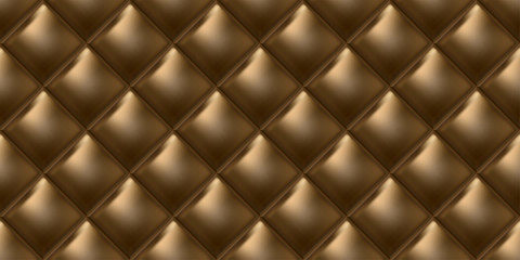 Seamless luxury dark gold pattern and background. Genuine Leather. Vector illustration