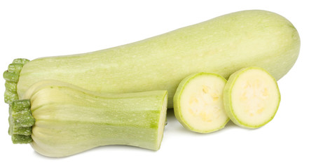 Zucchini isolated on white