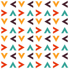 Bright seamless pattern with alternate colorful geometric elements.