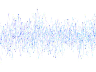 Abstract background with noise from lines. Blue lines isolated on white background. Vector illustration